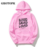 Christian Jesus Blessed Saved Loved Sweatshirt Hoodies Unisex Hoody