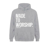 Made To Worship Psalm 95 1 Faith Based Christian Hoodie Print Mens