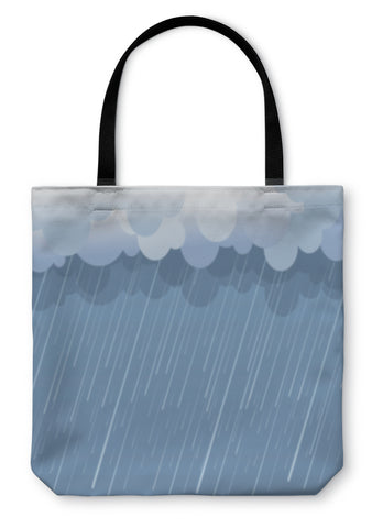 Tote Bag, Rain Image With Dark Clouds In Wet Day
