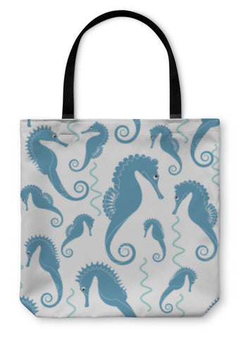 Tote Bag, Sea Horse Pattern