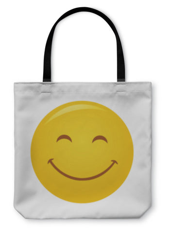 Tote Bag, Yellow Emoticon Cartoon Character
